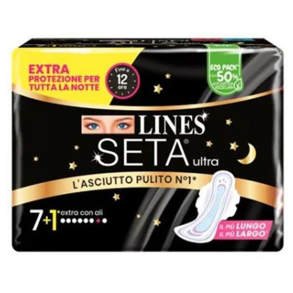 Lines Seta Ultra Assorbenti Extra con Ali - 8pz