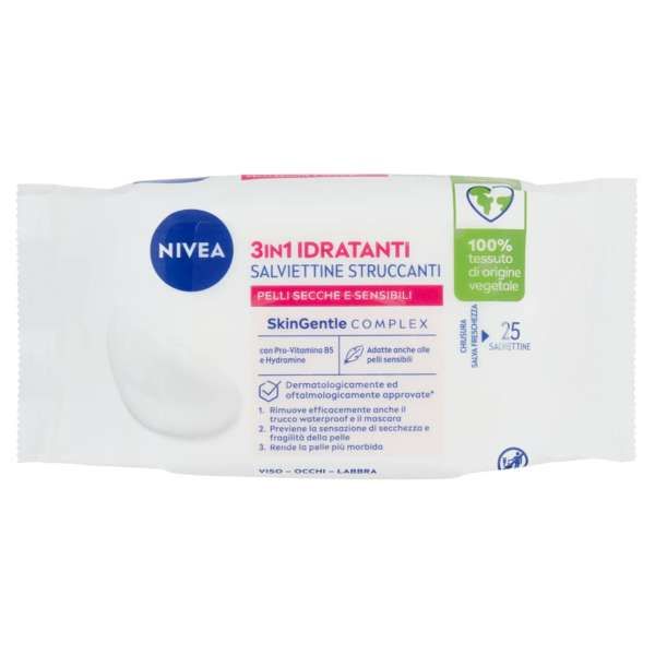 Nivea Bio Salviette Struccanti 25pz - Idratanti