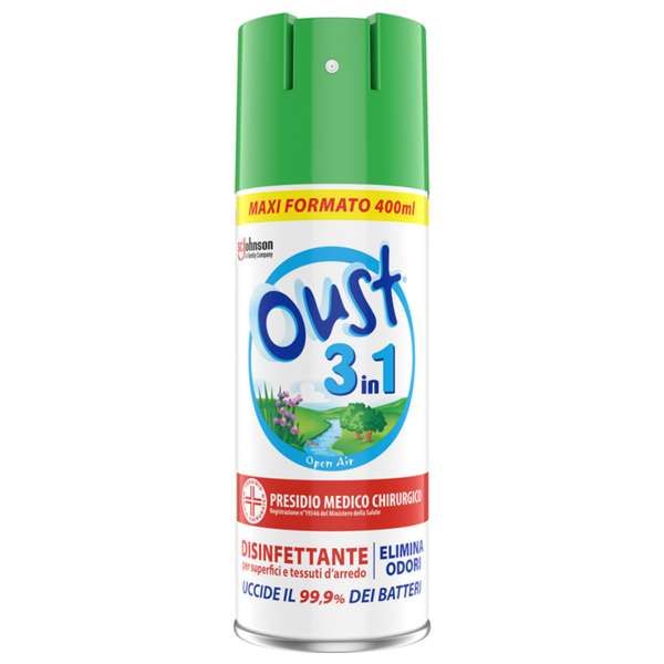 Oust 3in1 Disinfettante Elimina Odori 400ml - Open Air