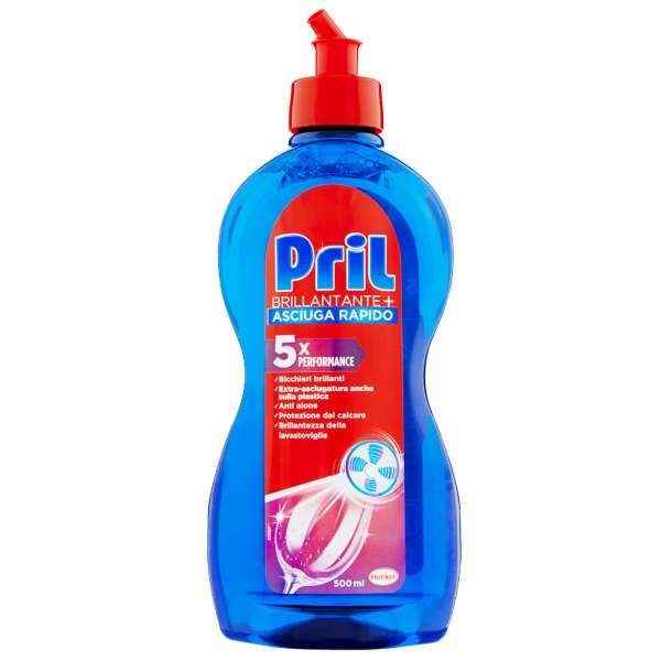 Pril Brillante Detersivo Lavastoviglie 500ml - Asciuga Rapido