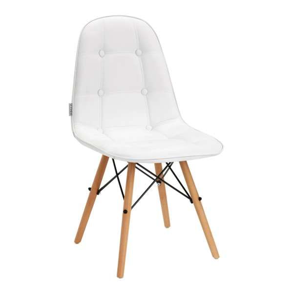 4Rico Sedia Scandinava QS-185 in Ecopelle - Bianco