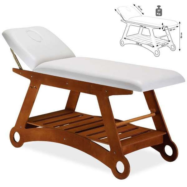 Lettino Massaggio Ivy Ciliegio 1 Snodo e Portarotolo