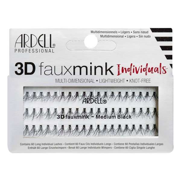 ARDELL PROFESSIONAL Ardell Ciglia Finte 3D Faux Mink Individuals - Medium Black - MegaPrezzo