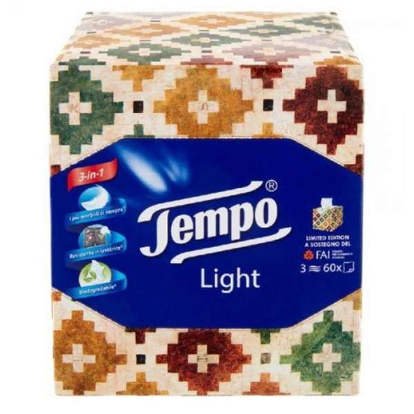 Tempo Fazzoletti Veline 3 Veli Box Light - 60pz