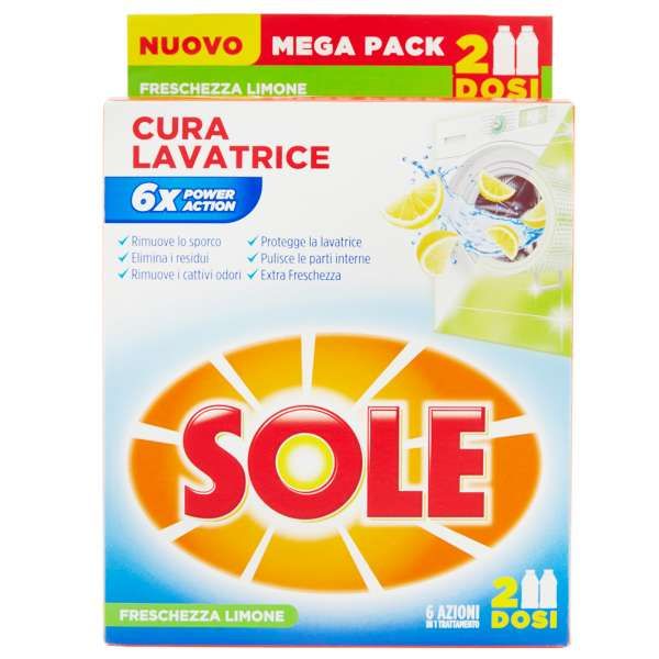 Sole Cura Lavatrice 2x250ml - Limone