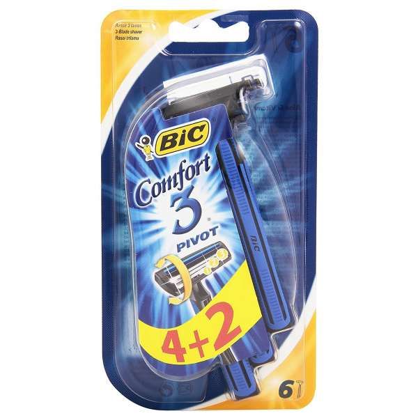 Bic Rasoio da Barba Comfort 3 Pivot - 6pz