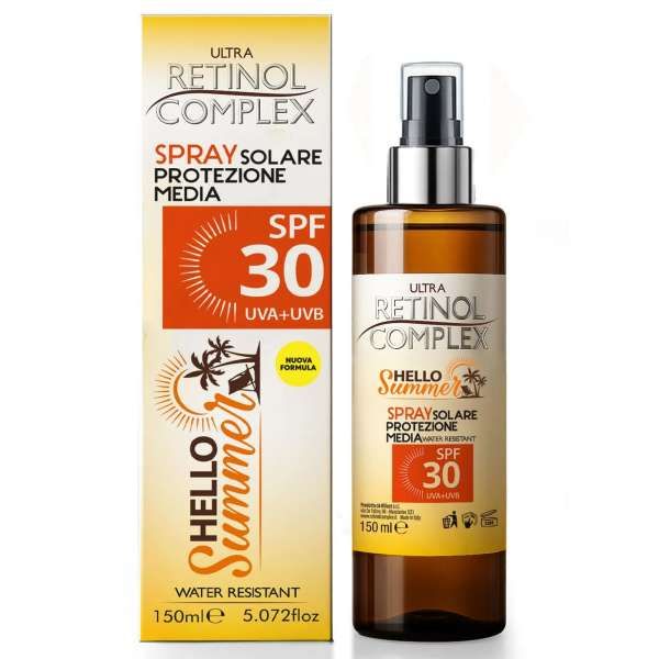 RETINOL COMPLEX Retinol Complex Spray Solare Protezione Media 30SPF - 150ml - MegaPrezzo