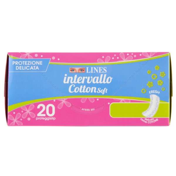 Lines Intervallo Assorbenti Cotton Soft Regular Fresh Disteso - 20pz