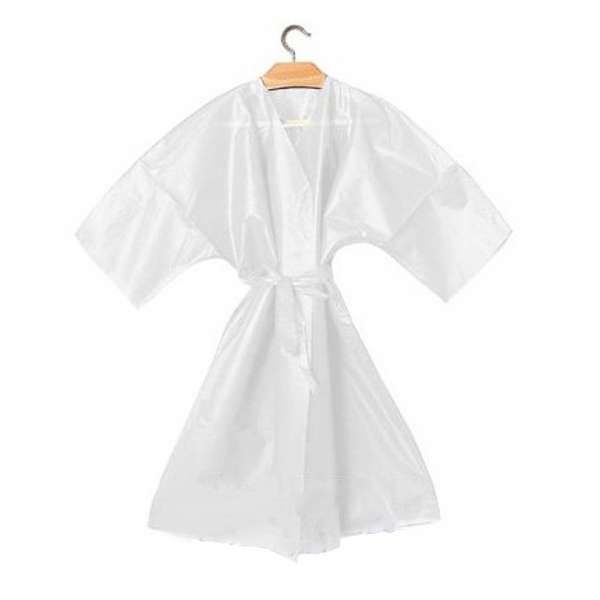Kimono Monouso Bordato con Cinta 10pz - Bianco