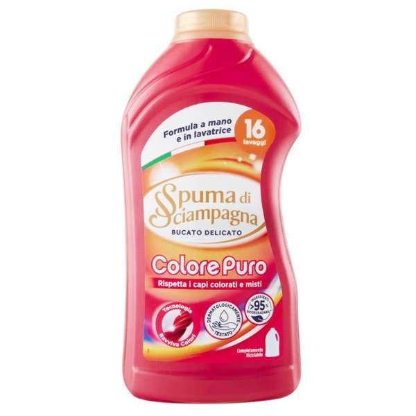 SPUMA DI SCIAMPAGNA Spuma di Sciampagna Detersivo Delicato 800ml - Colore Puro - MegaPrezzo