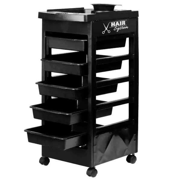 Hair System Carrello 8-5 per Parrucchiere - Nero