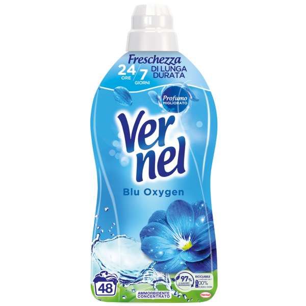 Vernel Ammorbidente Concentrato 48 Lavaggi - Blu Oxygen