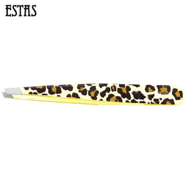 Estas Pinzetta Inox Obliqua - Leopardo