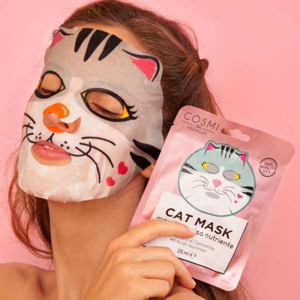 Cosmi Maschera Viso in Tessuto - Gatto