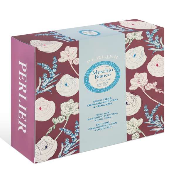 Perlier Cofanetto Muschio Bianco d'Oriente Bagnoschiuma e Creme