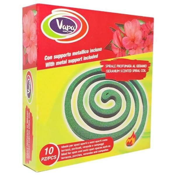 Vapa Spirali Antizanzare Geranio - 10pz