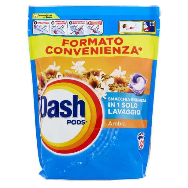 Dash Pods Detersivo Lavatrice 50pz - Ambra