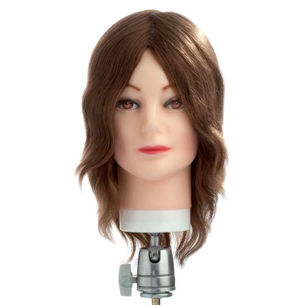 Testina Studio 30cm Capelli Naturali Colore 6