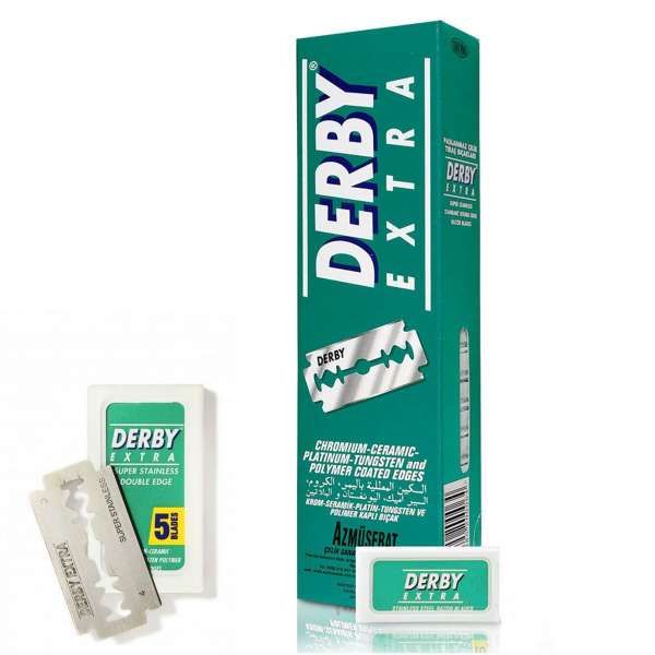 Lame da Barba Derby Verdi Extra Platinum Intere - 100pz