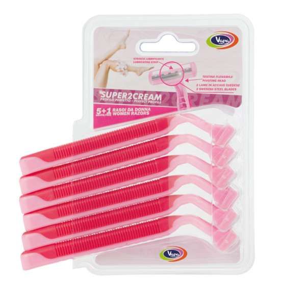 Vapa Rasoio Donna Super 2 Cream - 6pz