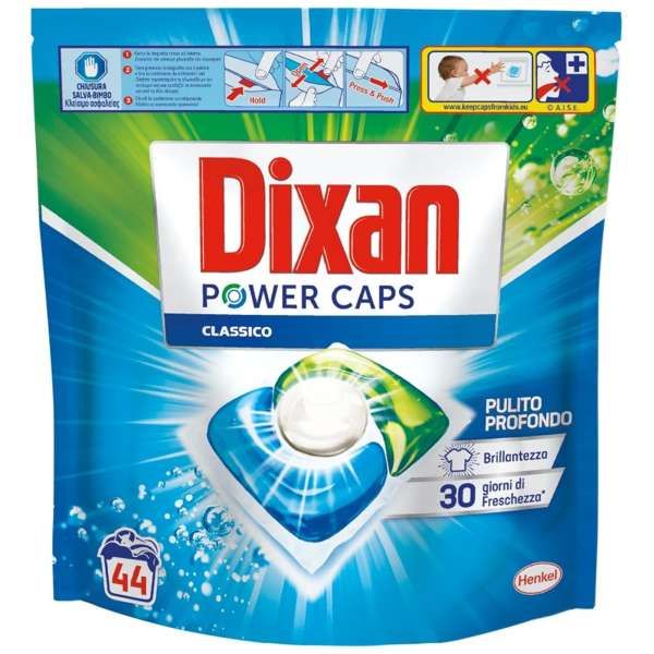 Dixan Power Caps Detersivo Lavatrice 44pz - Classico