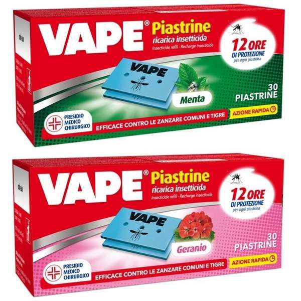 Vape Piastrine Anti Zanzare 30pz - Menta Geranio