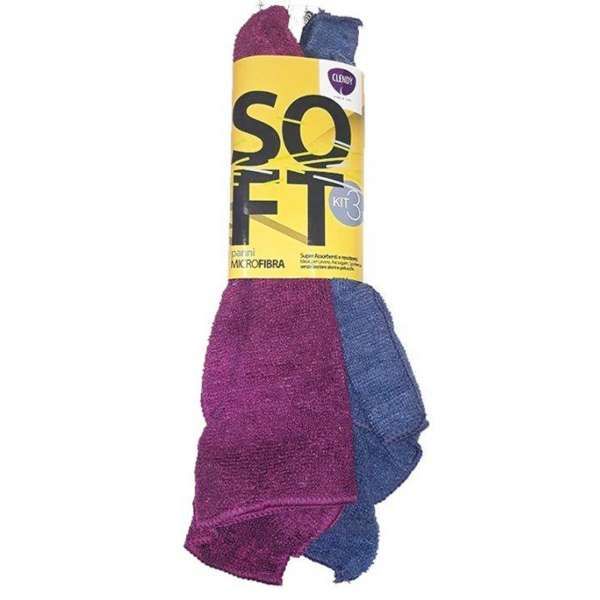 Clendy Panno Microfibra Soft Color - 3pz