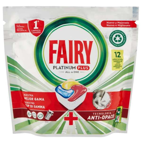 Fairy Platinum Plus Caps Lavastoviglie 12pz - Lemon