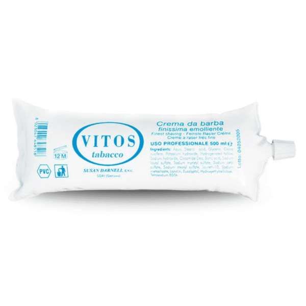 Vitos Crema Rasatura Barba in Vescica 500ml - Tabacco
