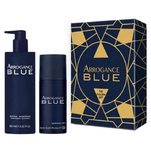 Arrogance Blue Cofanetto con ShowerGel e Deodorante
