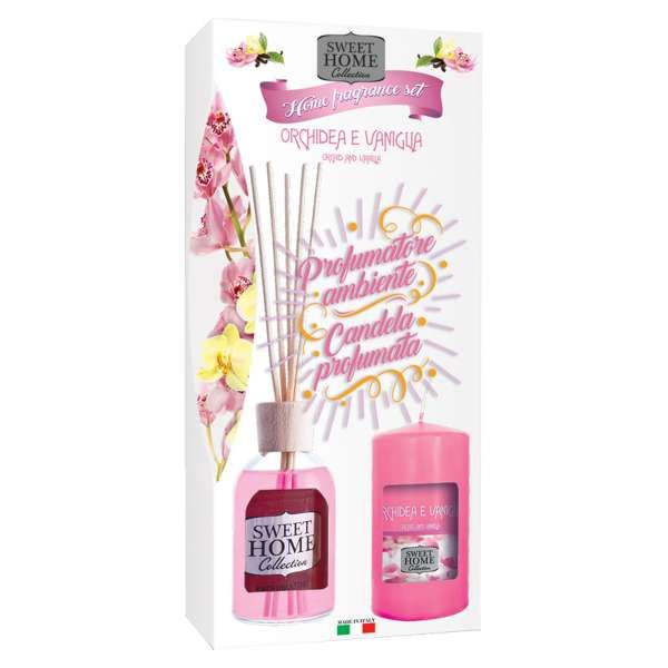 Sweet Home Kit Diffusore e Candela - Orchidea e Vaniglia