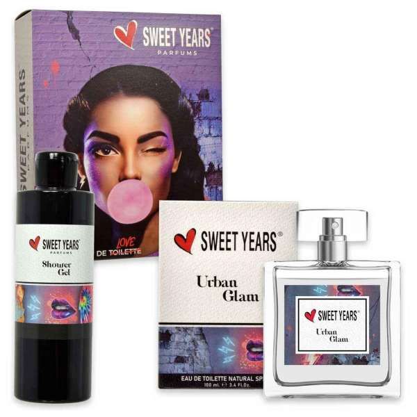 Sweet Years Cofanetto Urban Glam Donna con Profumo EDT e Shower Gel