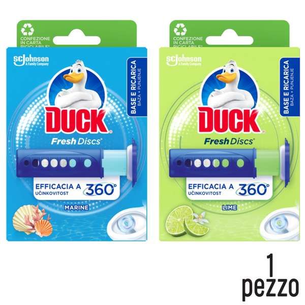 Duck Wc Fresh Discs Base e Ricarica - Marine o Lime