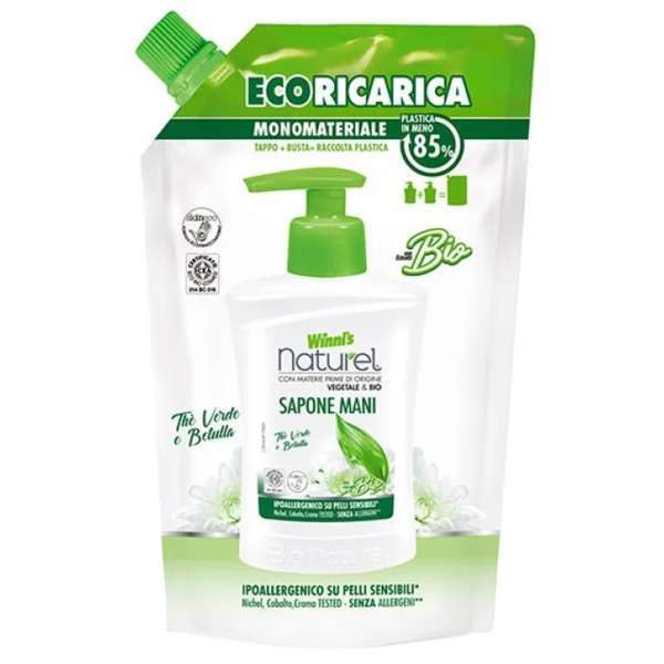 Winni's Naturel Sapone Mani Ricarica 500ml - Te Verde e Betulla