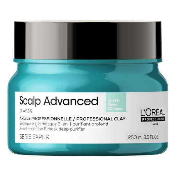 Loreal Expert Scalp Advanced Anti-Oiliness 2-in-1 Purifier Clay Maschera Antisebo - 250ml