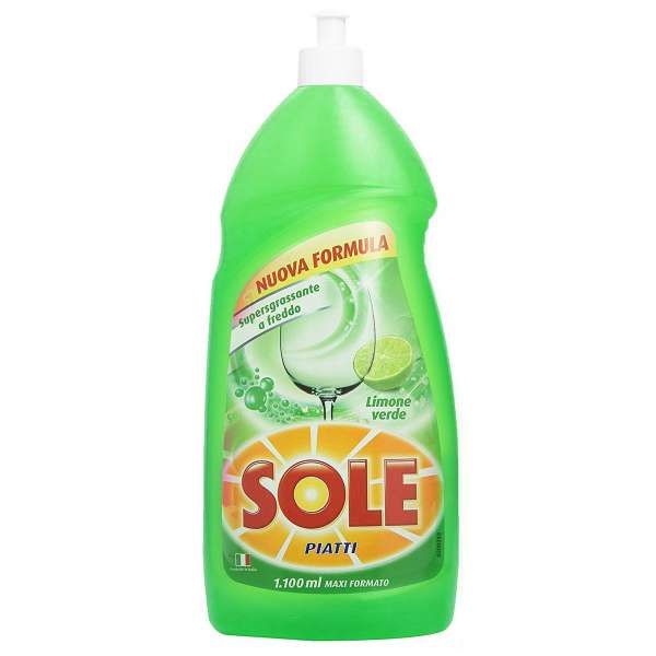 Sole Detersivo Piatti 1100ml - Limone Verde