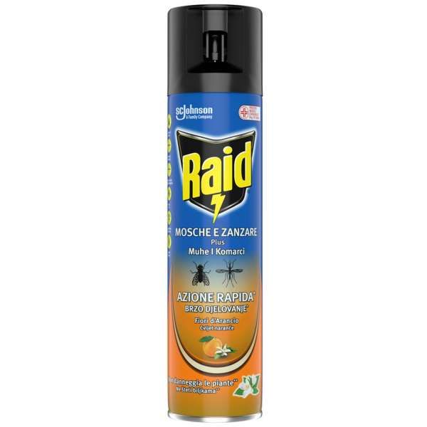 Raid Mosche e Zanzare Spray Arancio - 400ml