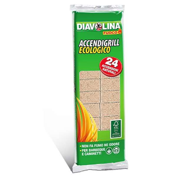 Diavolina AccendiGrill Ecologico - 24 Cubetti