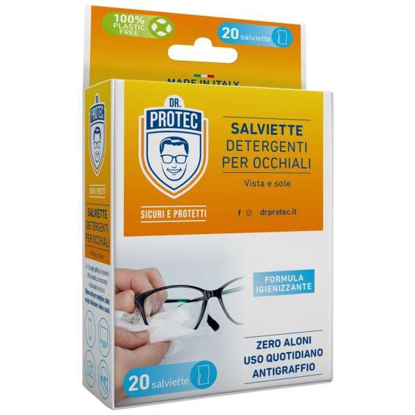 Dr Protec Salviettine Detergenti Occhiali - 20pz