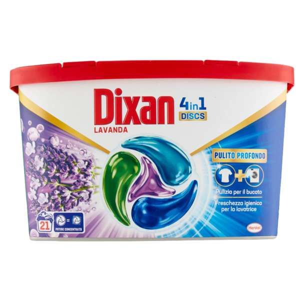 Dixan Discs 4in1 Detersivo Lavatrice 21pz - Lavanda