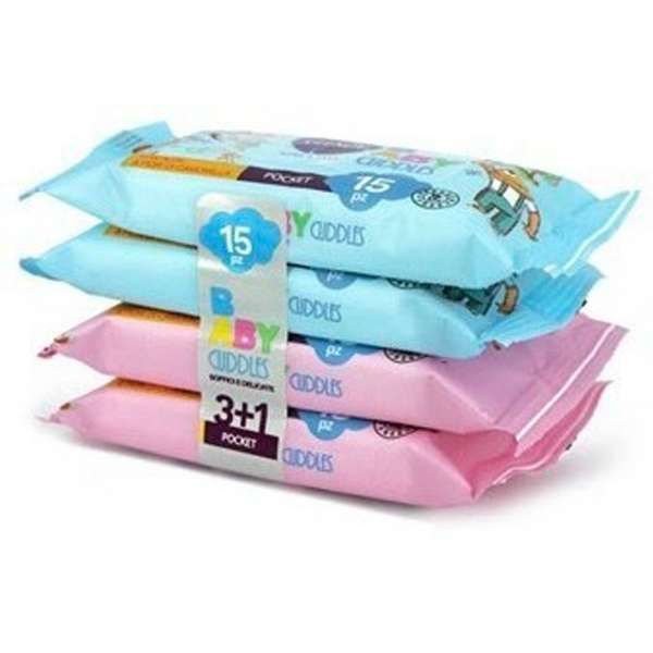 CLENDY Clendy Baby Cuddles Salviette Aloe e Camomilla - 4x15pz - MegaPrezzo