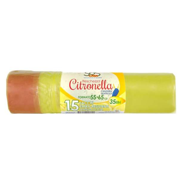Sacchi per Differenziata 35 Litri - Citronella