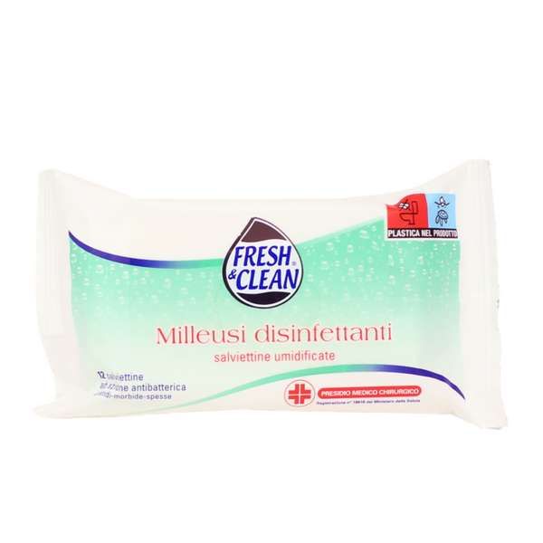 Fresh e Clean Salviettine Milleusi Disinfettanti - 12pz