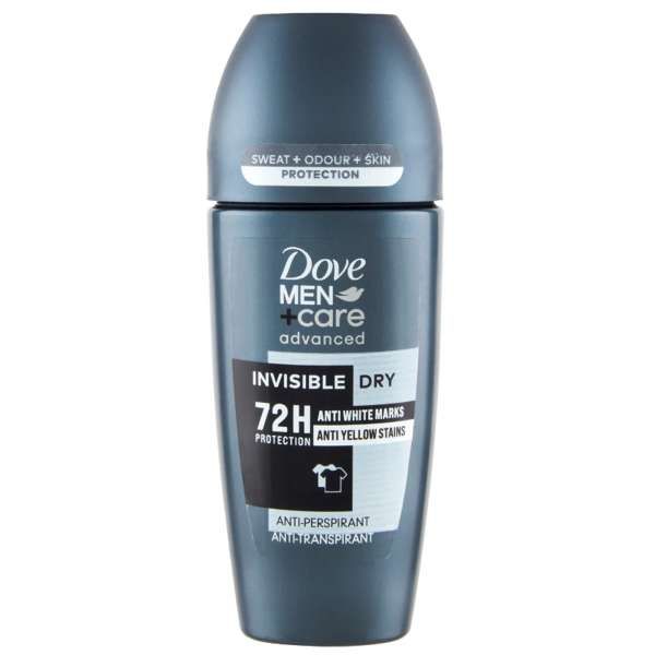 Dove Deodorante Roll-On Men Invisible Dry - 50ml