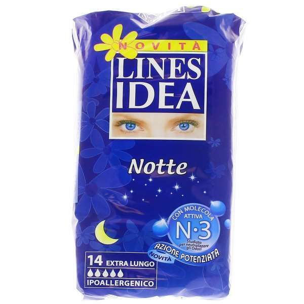Lines Idea Notte Assorbenti Extralungo - 14pz