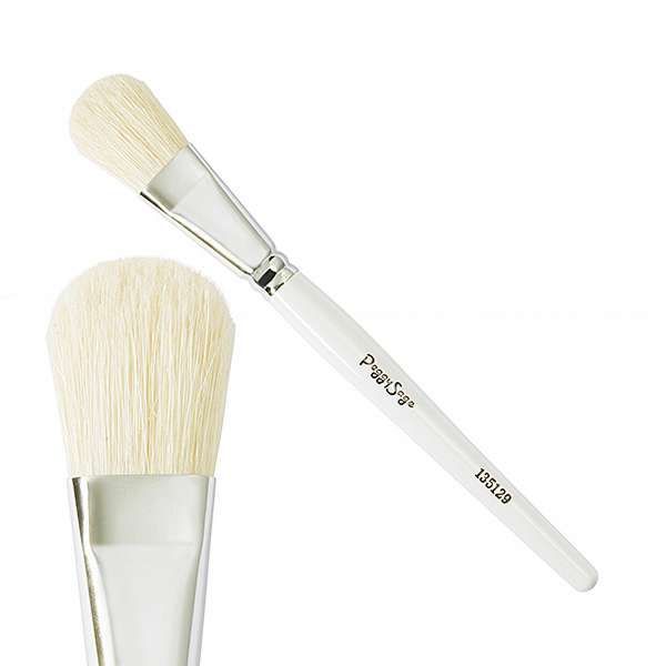 Peggy Sage Pennello Maschera Seta Bianca - 25mm