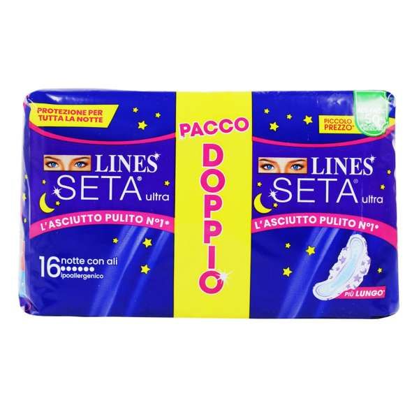 Lines Seta Ultra Assorbenti Notte - 16pz