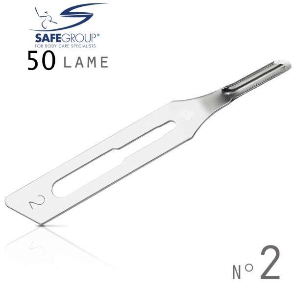 SAFE Safe Lame Sgorbie Sterili 50pz - n.2 - MegaPrezzo