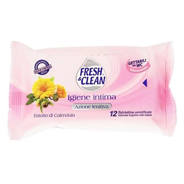 Fresh e Clean Salviettine Igiene Intima Calendula - 12pz