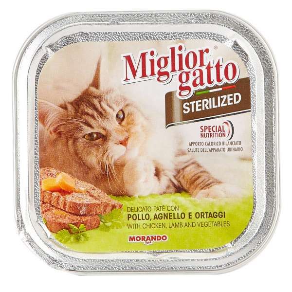Migliorgatto Sterilized Patè 100gr - Pollo Agnello e Ortaggi